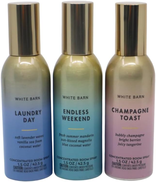 Bath & Body Works LAUNDRY DAY, CHAMPAGNE TOAST & ENDLESS WEEKEND Room Spray