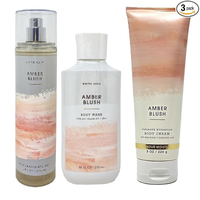 AMBER BLUSH Bath & Body Works 3 Steps