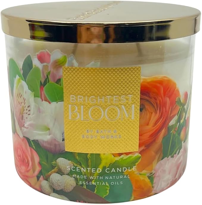 BRIGHTEST BLOOM Bath & Body Works 3 Wick Candle