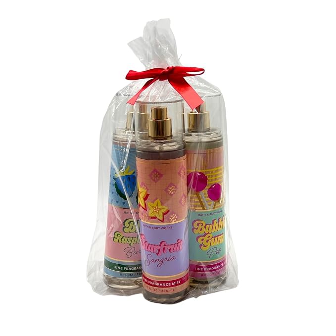 STARFRUIT SANGRIA BUBBLE GUM POP BLUE RASPBERRY BURST Bath & Body Works Fragrance Mist 3 Pack alternate view 2