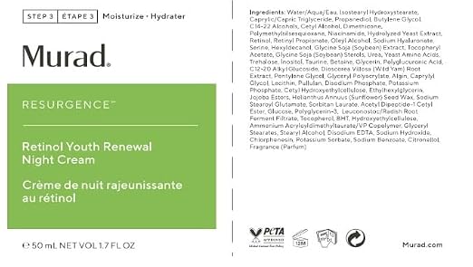 Murad Retinol Youth Renewal Night Cream - premium skincare detail - Murad retinol anti-aging night cream