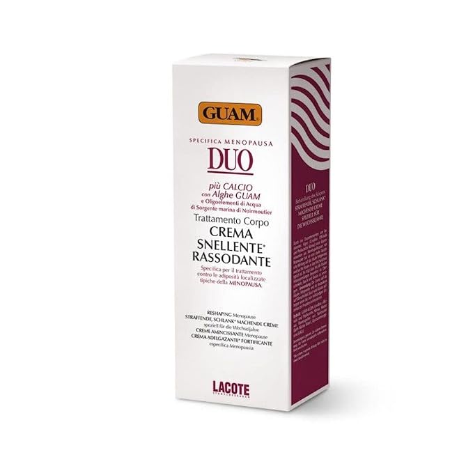 GUAM DUO Menopause Firming Body Cream with Seaweed - 6.7 oz, formula texture and product details