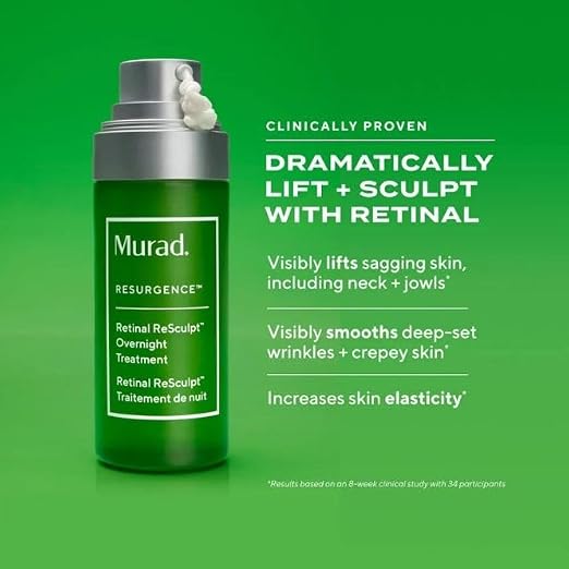 Murad Retinal ReSculpt Overnight Treatment - back packaging details - Murad overnight retinal face and neck treatment