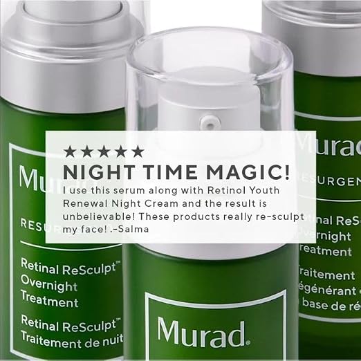 Murad Retinal ReSculpt Overnight Treatment - size and packaging view - Murad overnight retinal face and neck treatment