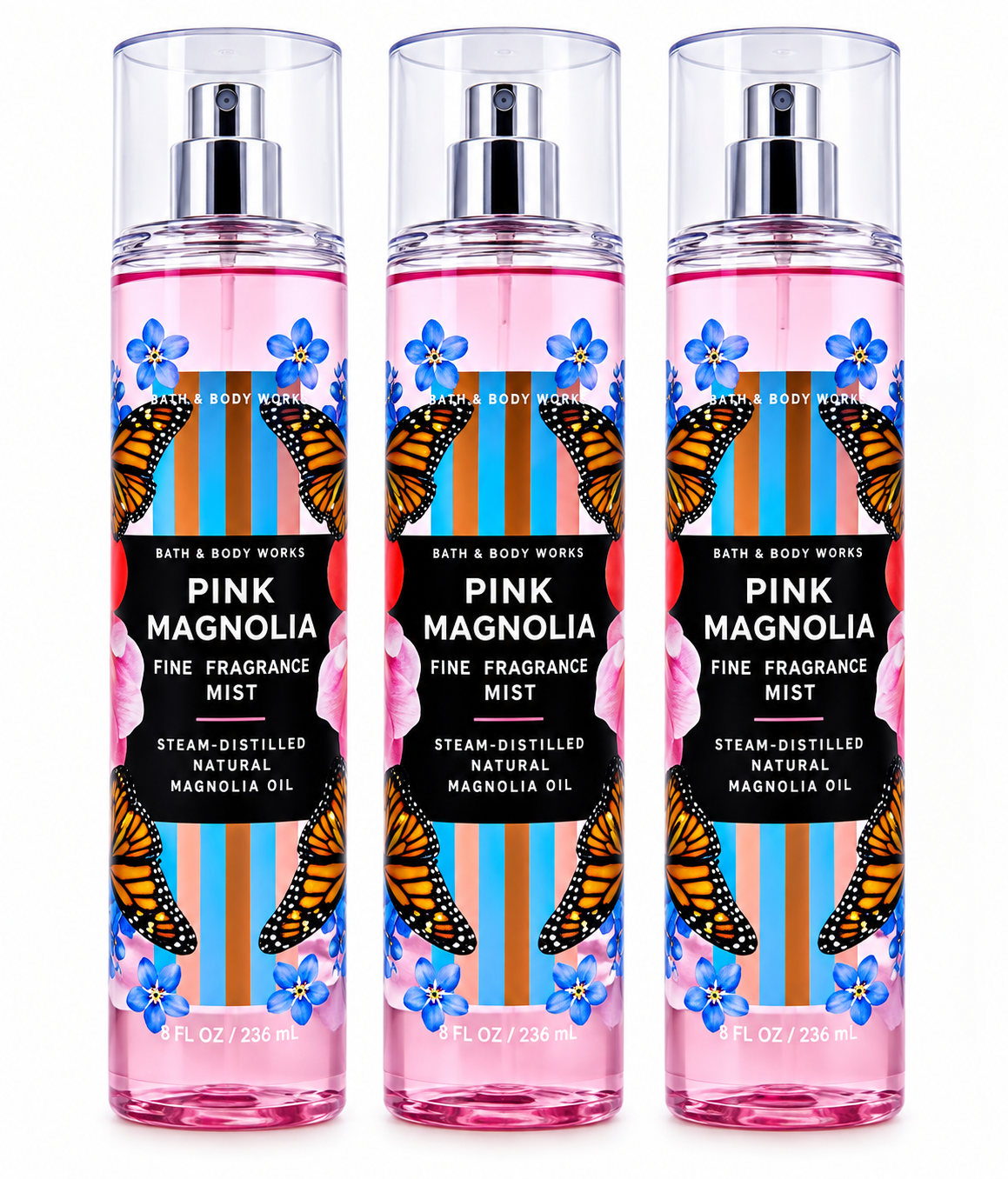 PINK MAGNOLIA Bath & Body Works Fine Fragrance Mist 3-Pack