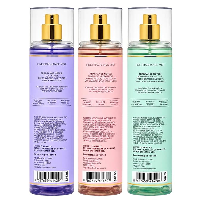 LOVELY DREAMER PINK CHIFFON FAIRYTALE Bath & Body Works Fragrance Mist 3 Pack alternate view 2