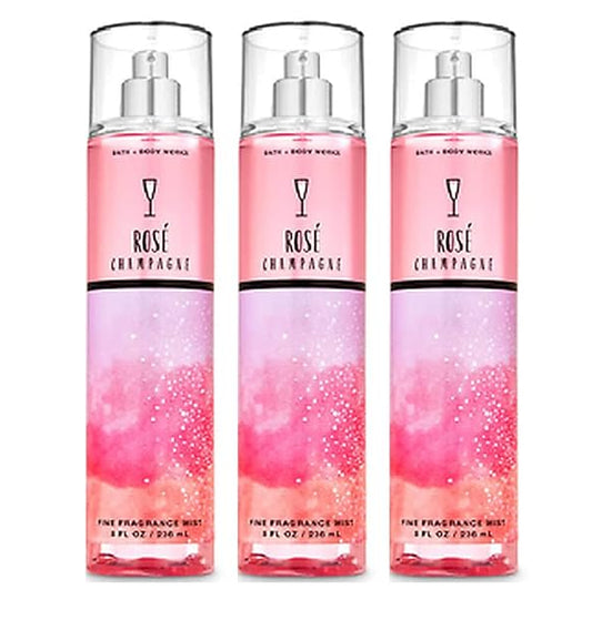 ROSE CHAMPAGNE Bath & Body Works Fragrance Mist 3 Pack