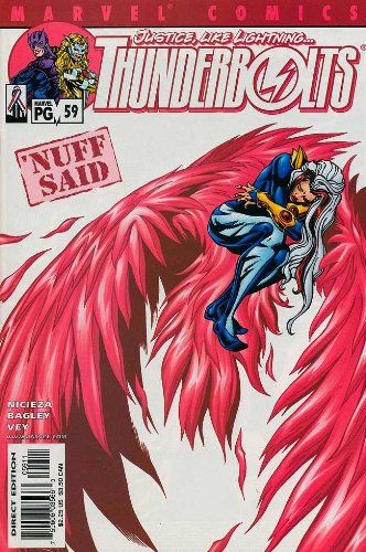 Front cover of Thunderbolts #59, published by Marvel Comics, mint condition ungraded collectible comic book, published in 2002.