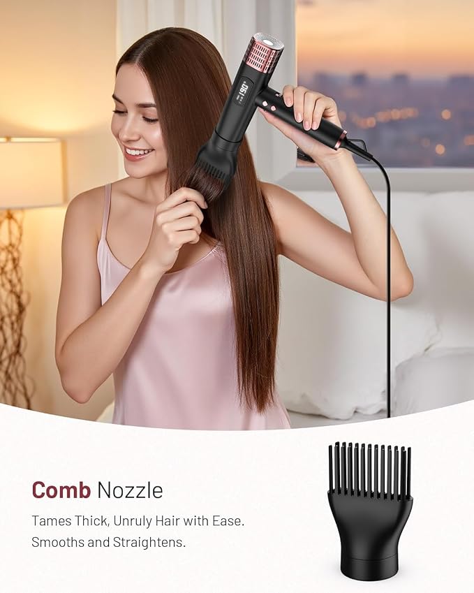 MESCOMB MESCOMB Dual Voltage Travel Hair Dryer with Diffuser Black product image 6