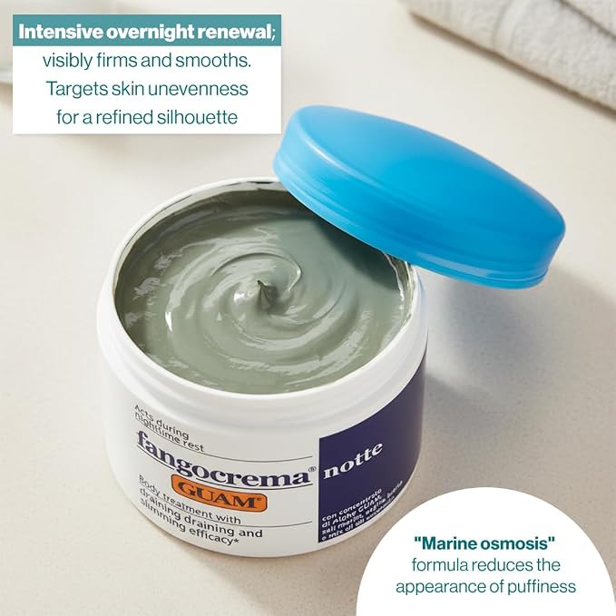 GUAM Fangocrema Notte Overnight Seaweed Firming Body Cream - 6.7 oz, key ingredients and body care benefits