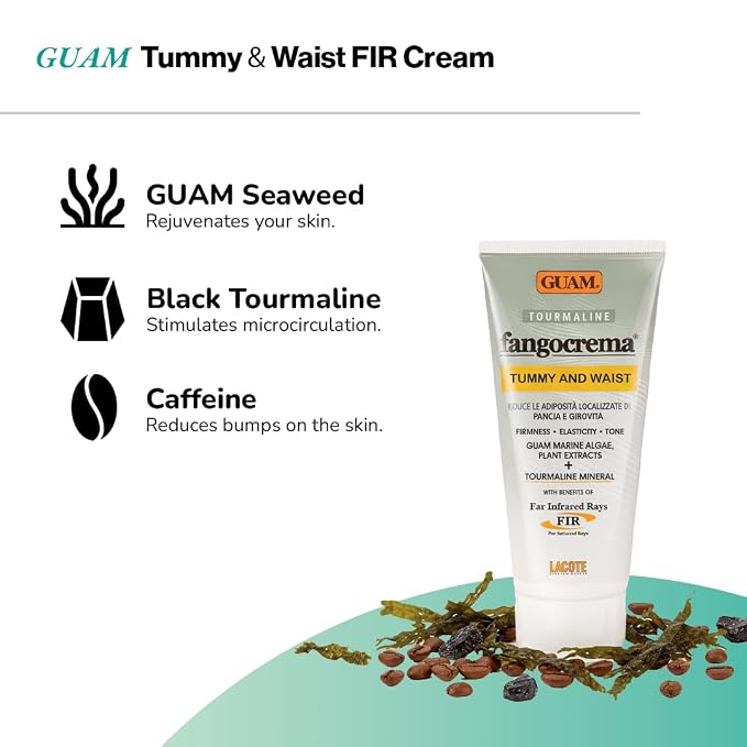 GUAM FIR Hot Firming Stomach Cream with Seaweed & Tourmaline - 150 ml, key ingredients and body care benefits