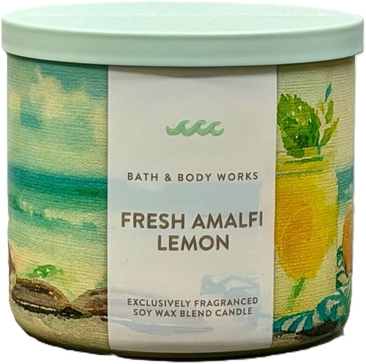 FRESH AMALFI LEMON Bath & Body Works 3 Wick Candle