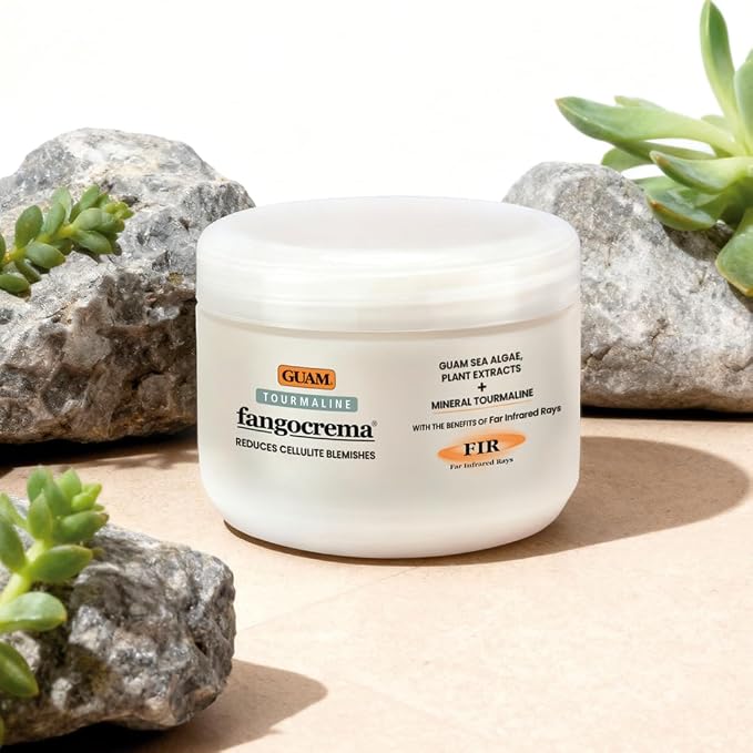 GUAM Fangocrema FIR Firming Hot Gel with Seaweed & Caffeine - 10.5 oz, premium Italian marine skincare presentation
