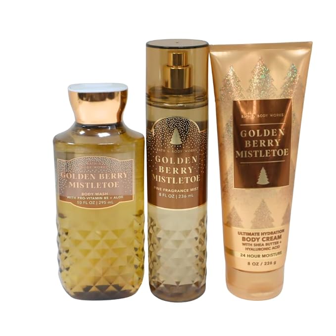 GOLDEN BERRY MISTLETOE Bath & Body Works 3 Steps alternate view 3