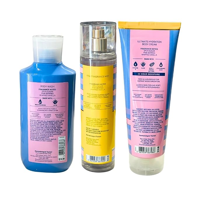 COTTON CANDY CLOUDS Bath & Body Works 3 Step Body Care Set product image 4