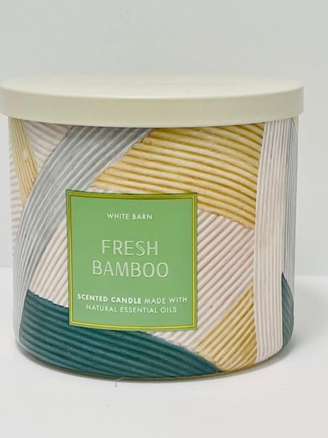 FRESH BAMBOO Bath & Body Works 3 Wick Candle