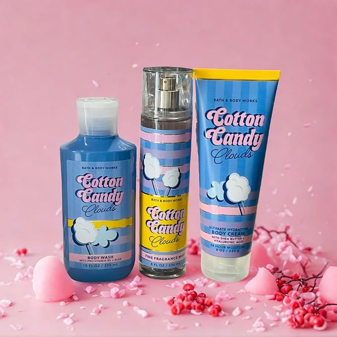 COTTON CANDY CLOUDS Bath & Body Works 3 Step Body Care Set product image 6