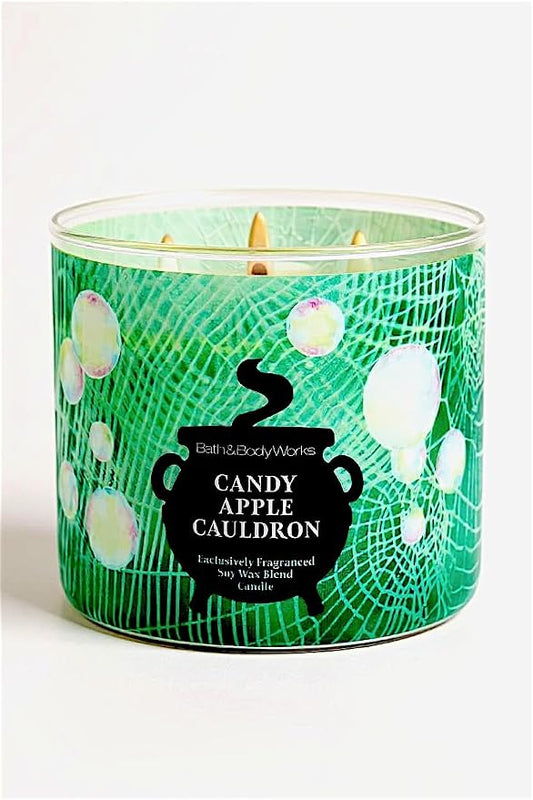 CANDY APPLE CAULDRON Bath & Body Works 3 Wick Candle