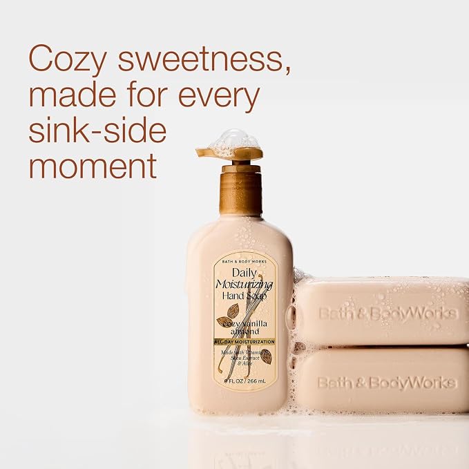 Cozy Vanilla Almond Bath & Body Works Daily Moisturizing Hand Soap 3 Pack alternate product view 2