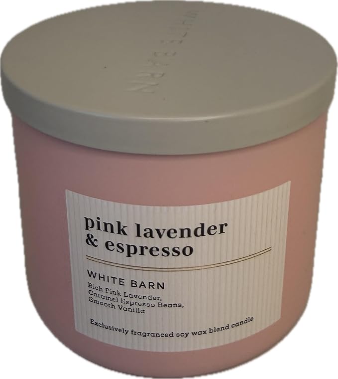 PINK LAVENDER & ESPRESSO Bath & Body Works 3 Wick Candle