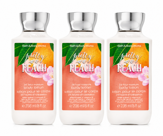PRETTY AS A PEACH Bath & Body Works Body Lotion 3 Pack