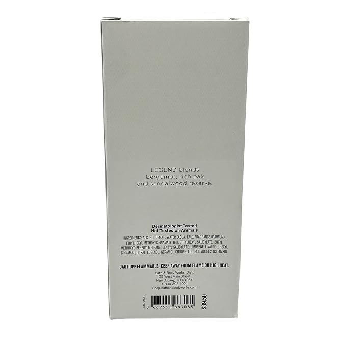Bath & Body Works LEGEND Men’s Cologne 3.4 fl oz bottle