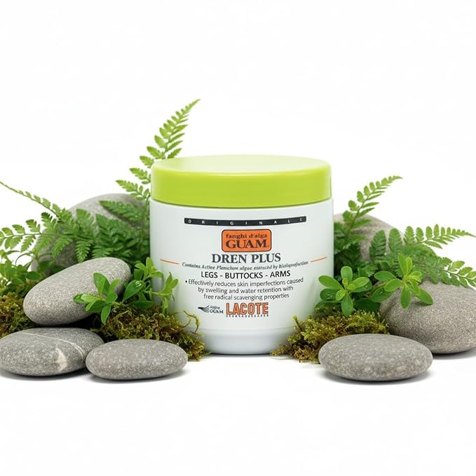GUAM DREN Plus Cooling Seaweed Body Mud Wrap - 1.1 lb, key ingredients and body care benefits