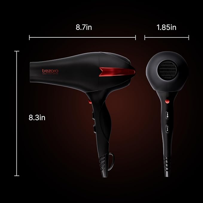 TREZORO TREZORO Professional Ionic Ceramic Tourmaline Hair Dryer 2000W product image 7