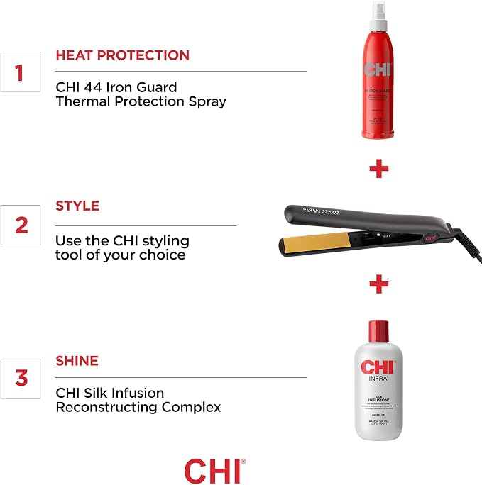 CHI CHI Tourmaline Ceramic Flat Iron Hair Straightener 1 Inch Pure Pink product image 9