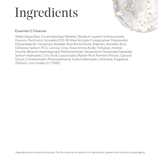 Murad Essential-C Facial Cleanser - size and packaging view - Murad vitamin C foaming facial cleanser
