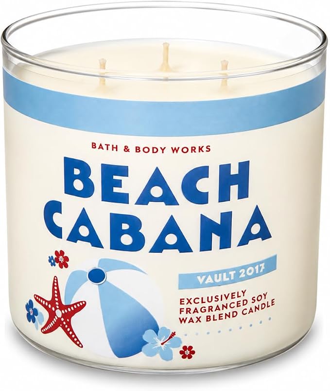 BEACH CABANA Bath & Body Works 3 Wick Candle
