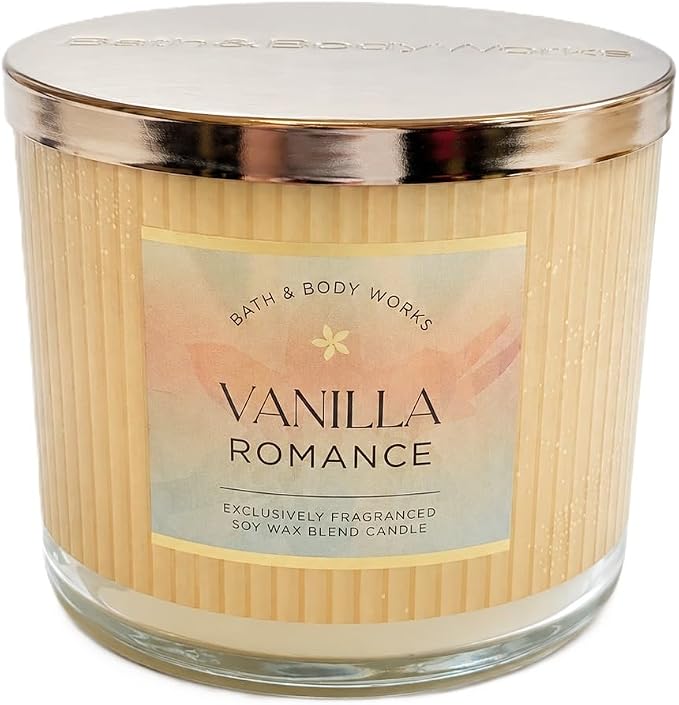 VANILLA ROMANCE Bath & Body Works 3 Wick Candle