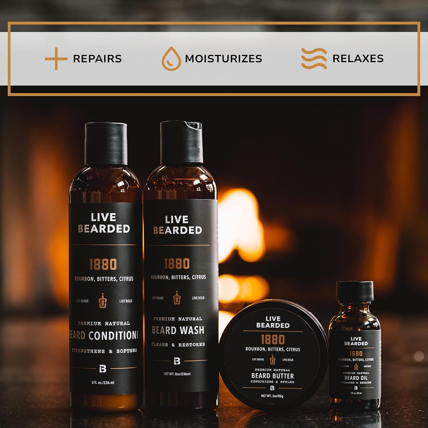 LIVE BEARDED Complete Beard 4 Step Grooming Kit 1880 product image 4