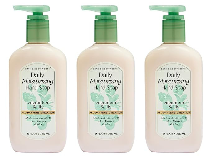 Cucumber & Lily Bath & Body Works Daily Moisturizing Hand Soap 3 Pack