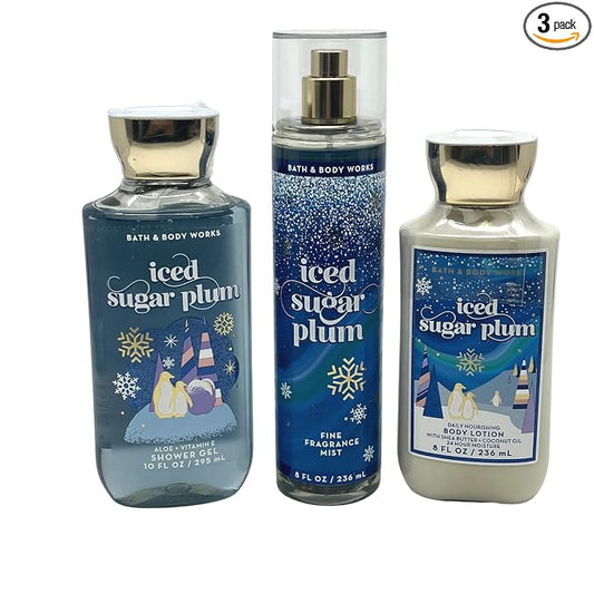 ICED SUGAR PLUM Bath & Body Works 3 Steps