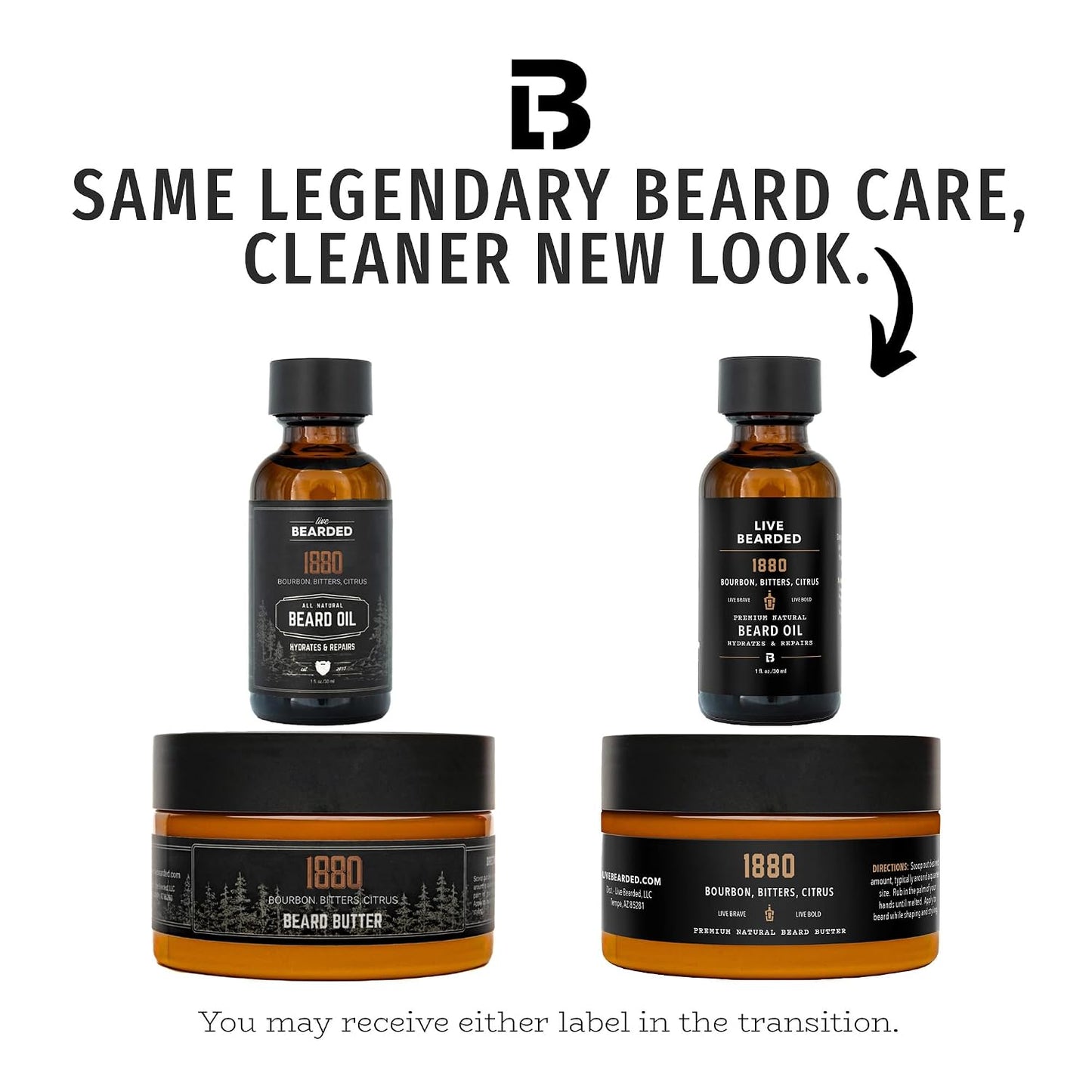 LIVE BEARDED Beard Oil and Butter Grooming Kit 1880 product image 2