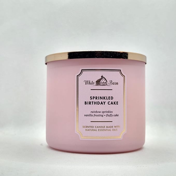 SPRINKLED BIRTHDAY CAKE Bath & Body Works 3 Wick Candle