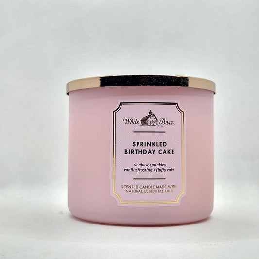 SPRINKLED BIRTHDAY CAKE Bath & Body Works 3 Wick Candle