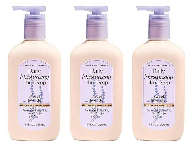 Sweet Lavender Bath & Body Works Daily Moisturizing Hand Soap 3 Pack