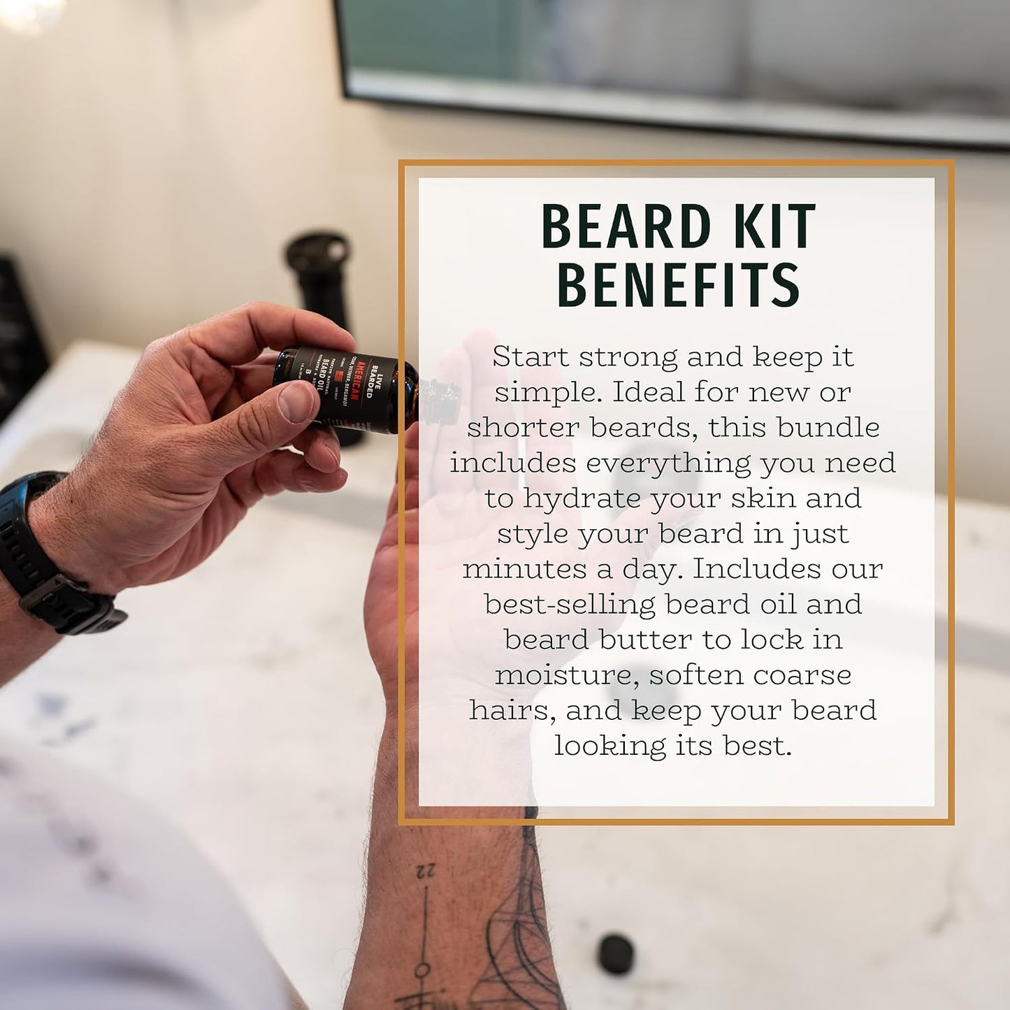 LIVE BEARDED Beard Oil and Butter Grooming Kit 1880 product image 3