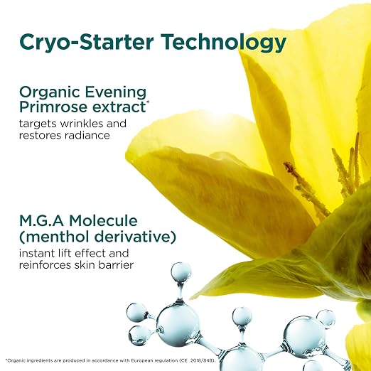 CLARINS Cryo-Flash Face Mask ingredient or formula highlight image for radiance and lifted-looking skin