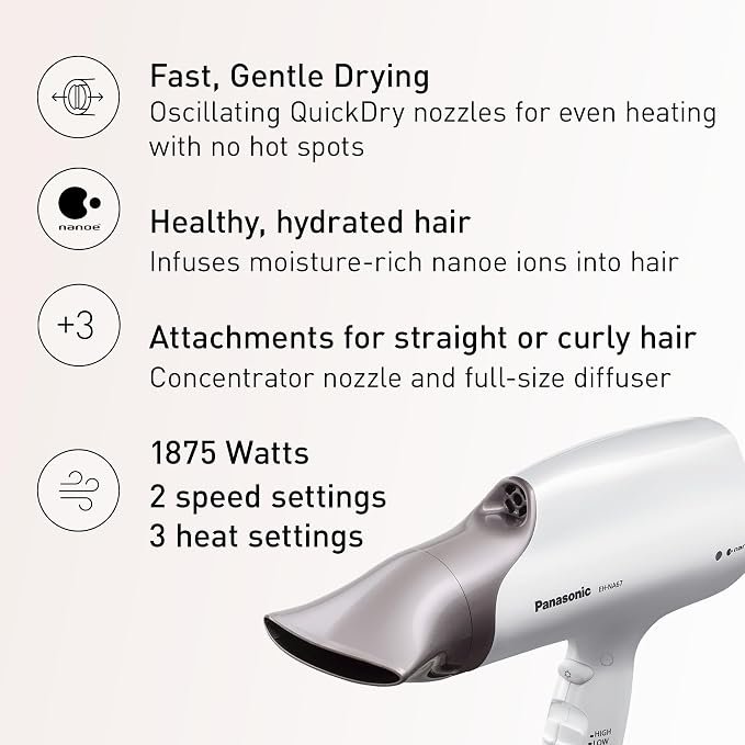 Panasonic Panasonic Nanoe Salon Hair Dryer EH NA67 W White product image 2