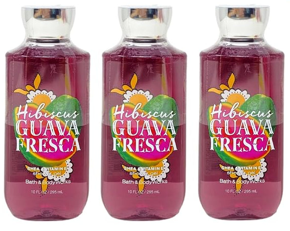 HIBISCUS GUAVA FRESCA Bath & Body Works Body Wash 3 Pack