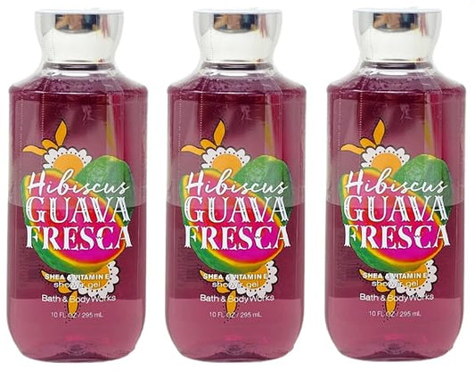 HIBISCUS GUAVA FRESCA Bath & Body Works Body Wash 3 Pack