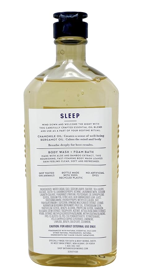 Chamomile + Bergamot Bath & Body Works Aromatherapy Body Wash 3 Pack alternate product view 2