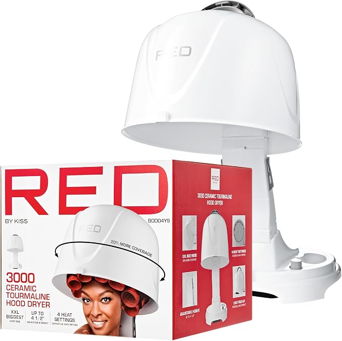 Red by Kiss Red by Kiss 3000 Ceramic Tourmaline Professional Hood Dryer product image 1