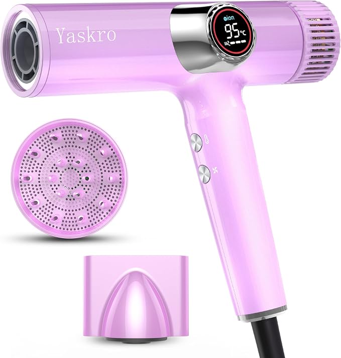 Yaskro Yaskro High Speed Ionic Hair Dryer with LED Display Purple product image 1