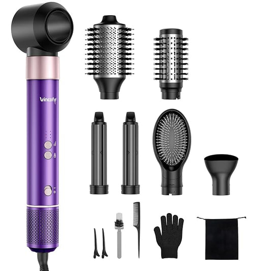 Vincofy Vincofy 7 in 1 Hair Styler Dryer Brush Set Purple product image 1