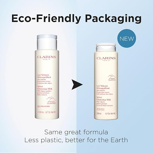 CLARINS Velvet Cleansing Milk lifestyle skincare routine image for a luxury facial cleansing routine