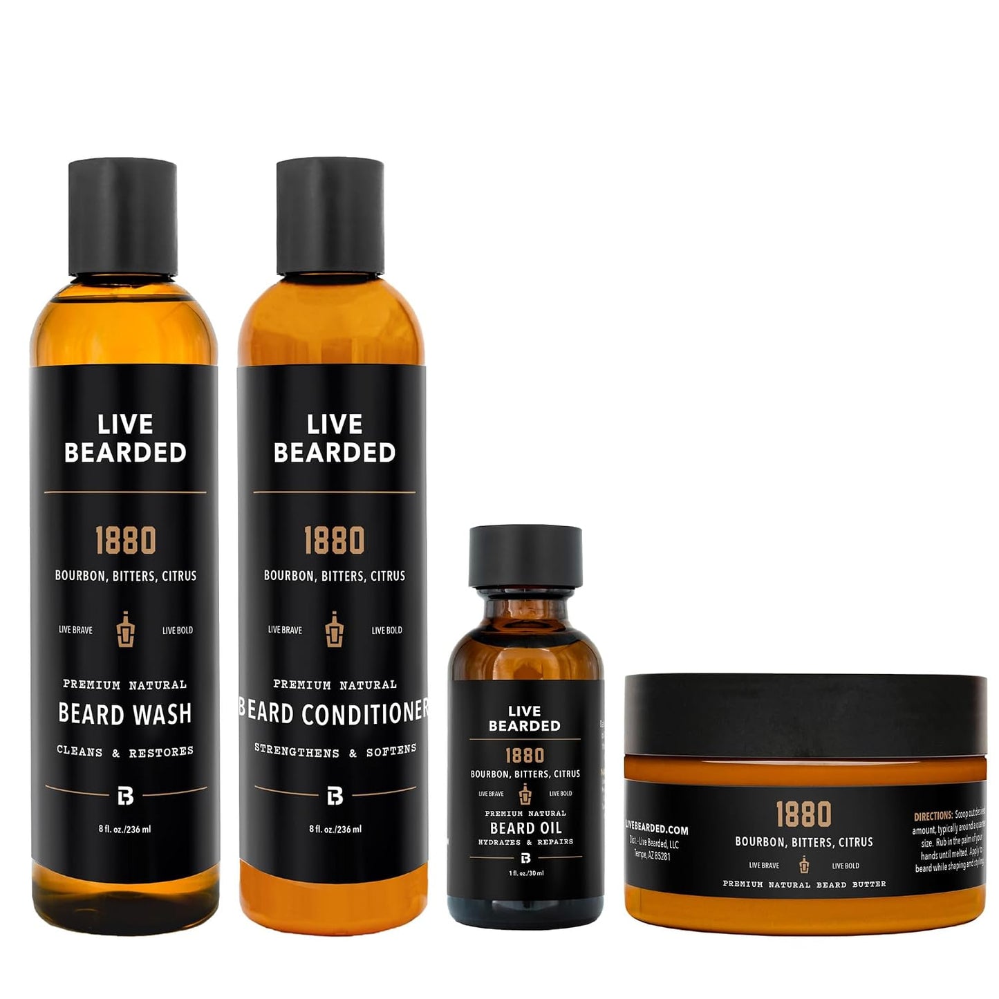 LIVE BEARDED Complete Beard 4 Step Grooming Kit 1880 product image 1